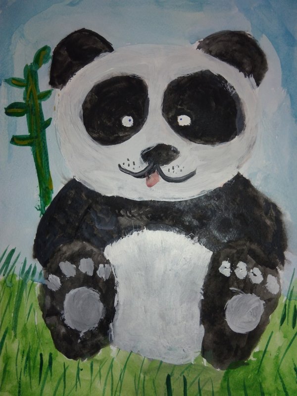 Панда рисование для детей
