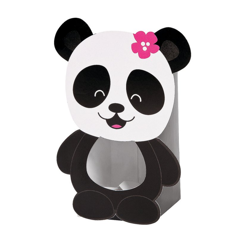 Панда из картона