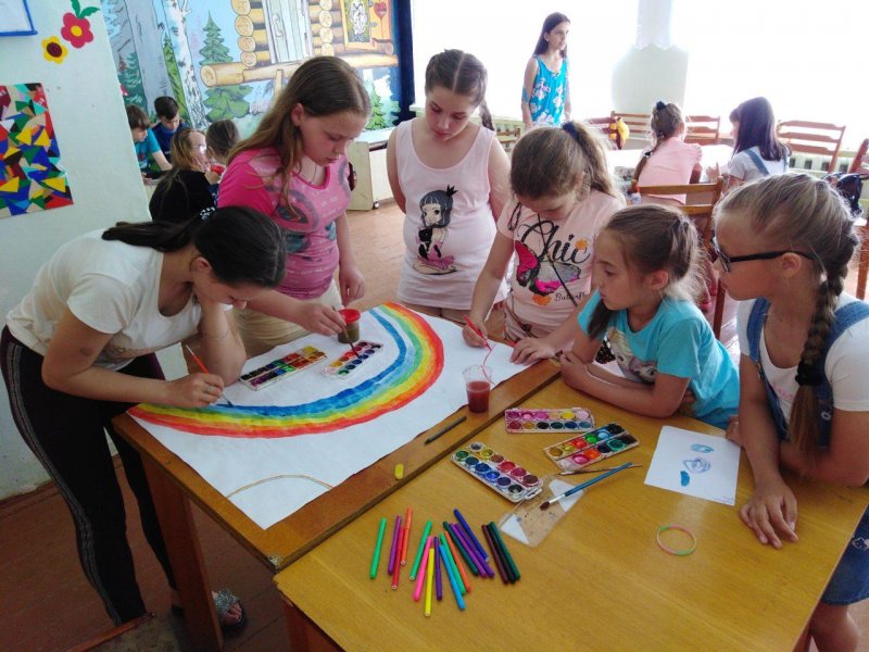 Занятия в детском лагере для детей