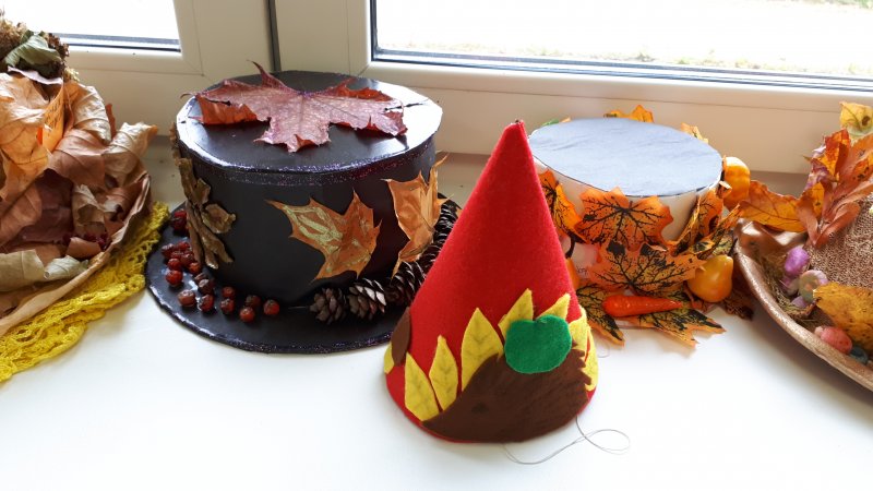 Осенняя шляпа в детский сад