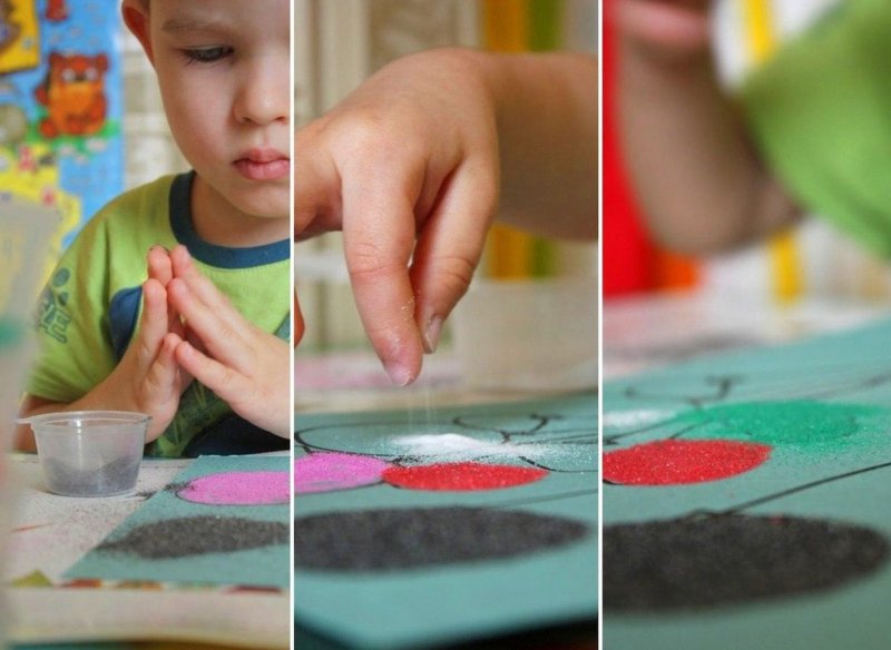 Мастер класс рисование цветным песком для детей