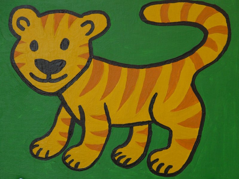Рисунок тигра для детей