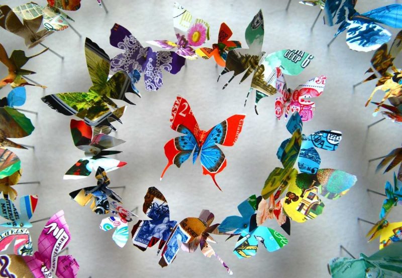 Коллаж из бабочек