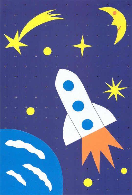Пластилинография для детей 4-5 день космонавтики