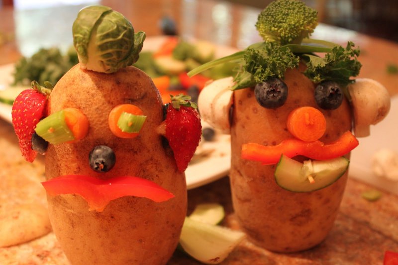 Поделки из овощей и фруктов из картошки