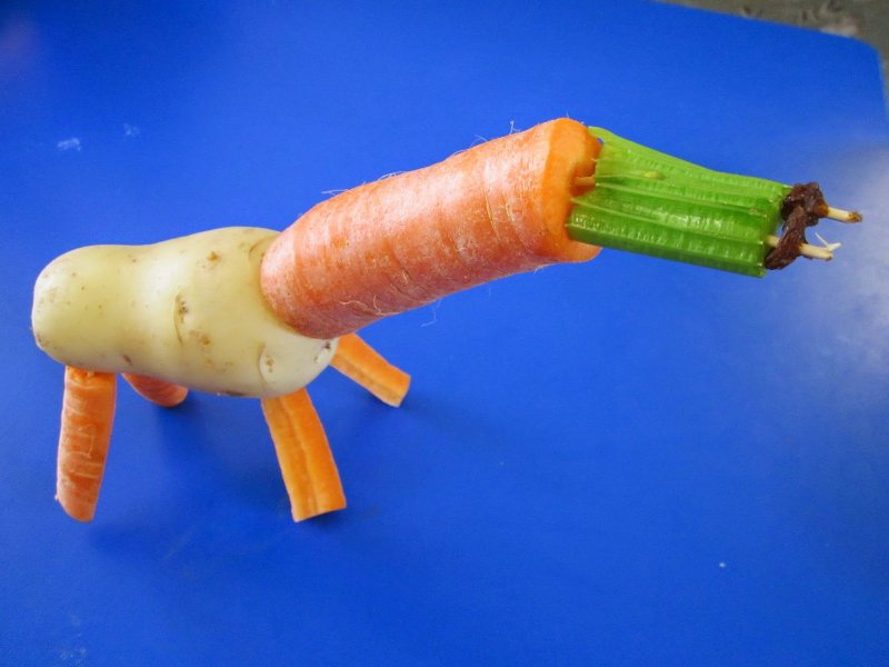 Поделка из картошки и моркови