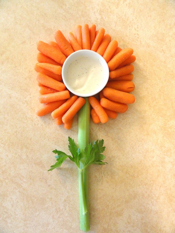 Поделки из моркови цветы