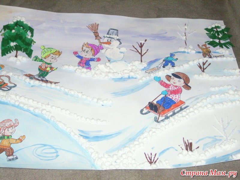 Поделка снежок для детей