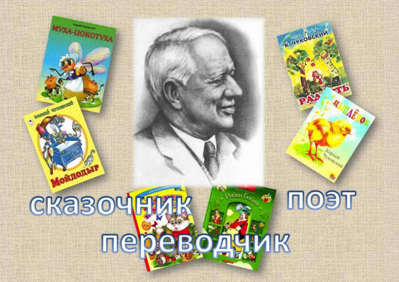 Корней Иванович Чуковский портрет для детей