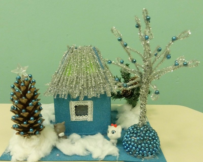 Поделка зимняя фантазия в детский сад Снеговик