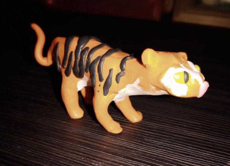 Поделка тигра из киндера