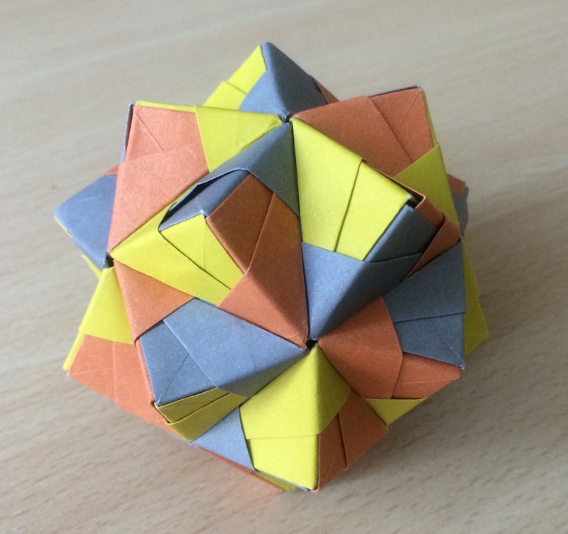 Икосаэдр Сонобе оригами