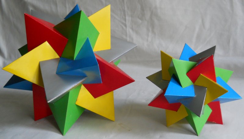 Пять тетраэдров оригами