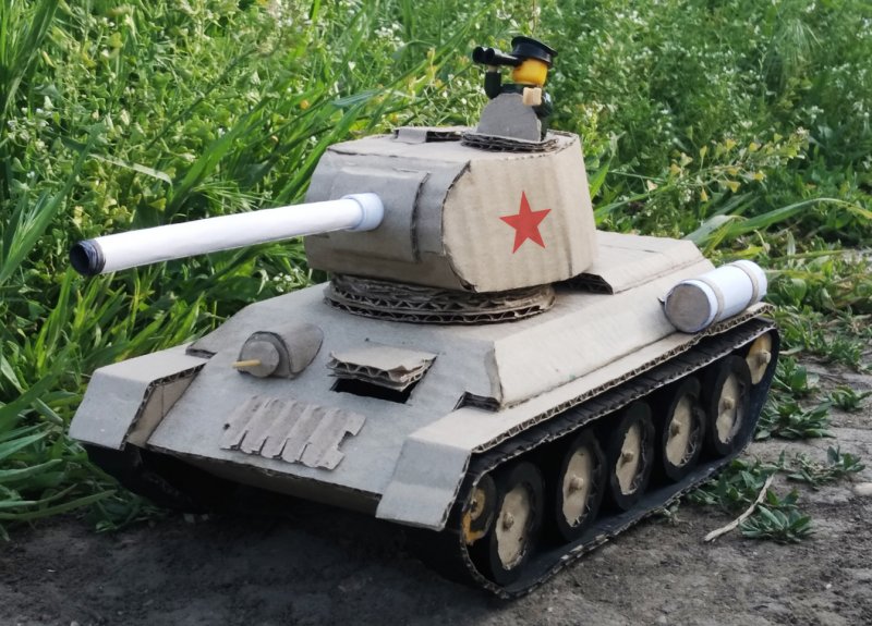 Поделки из картона танк т-34