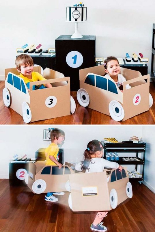 Машинка из картона для детей
