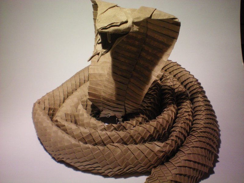 Оригами змея сложная