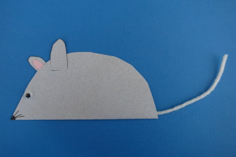 Поделка мышка из бумаги