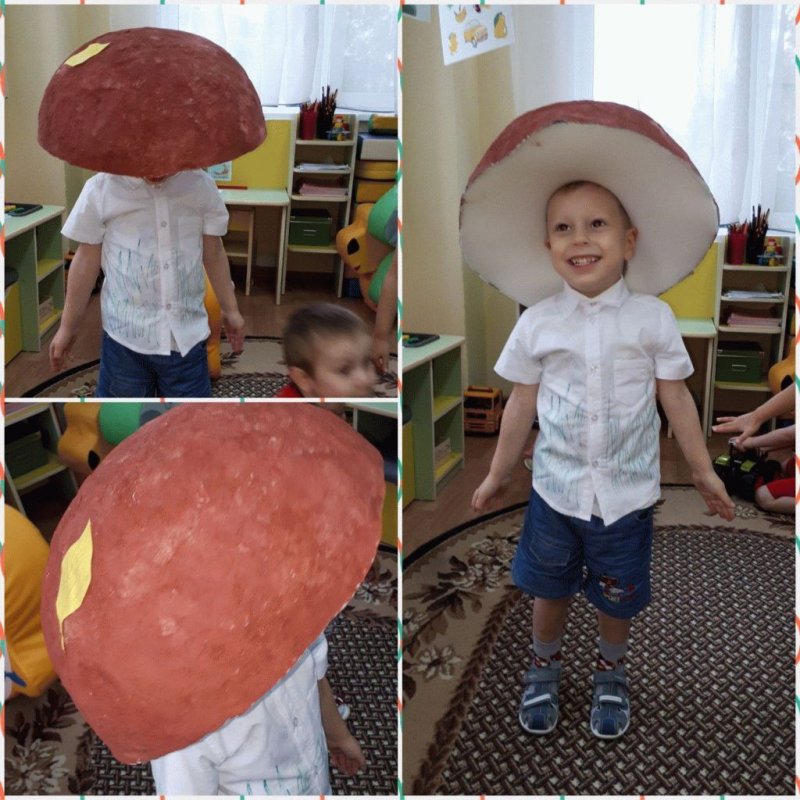 Шляпа гриба для ребенка