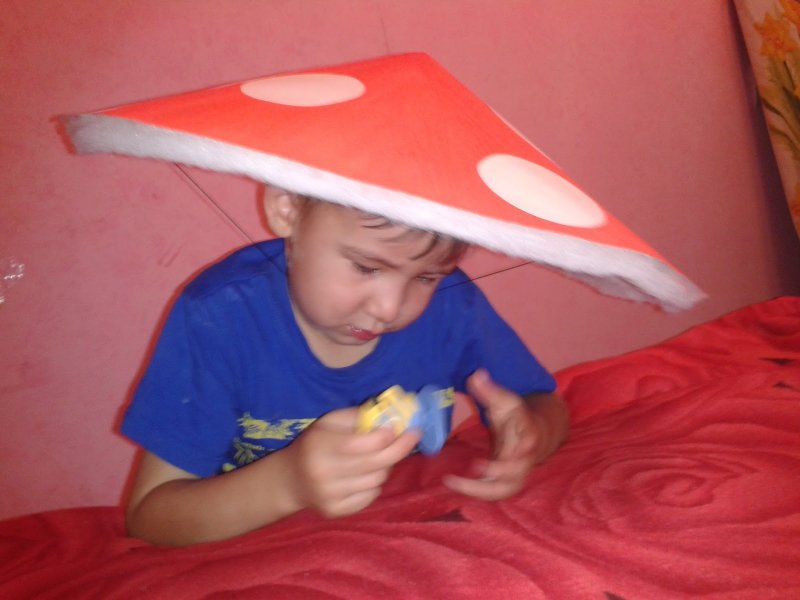 Шляпка гриба для ребенка в детский сад