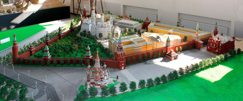 Территория Кремля в Москве макет