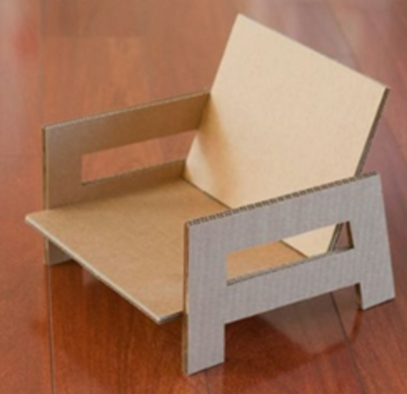 Модель стула из картона