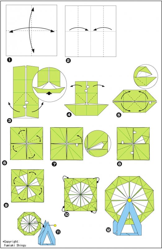 Оригами схемыобьемные