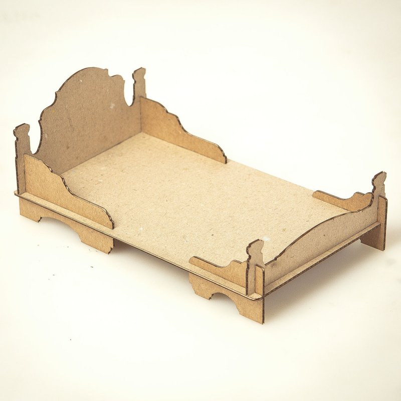 Кукольная кроватка из картона