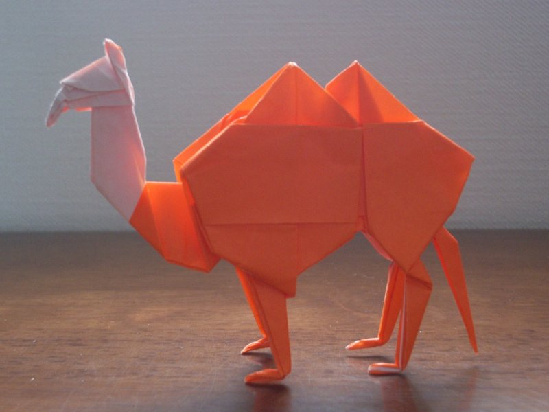 Оригами верблюд двугорбый