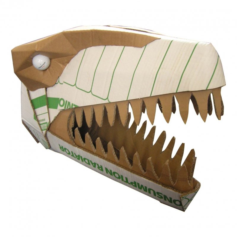 Динозавр из картона