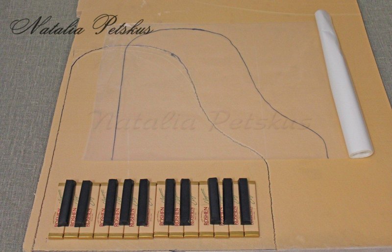 Поделка пианино из картона