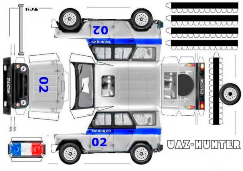 3d-пазл Krooom Полицейская машина (k-450), 8 дет.