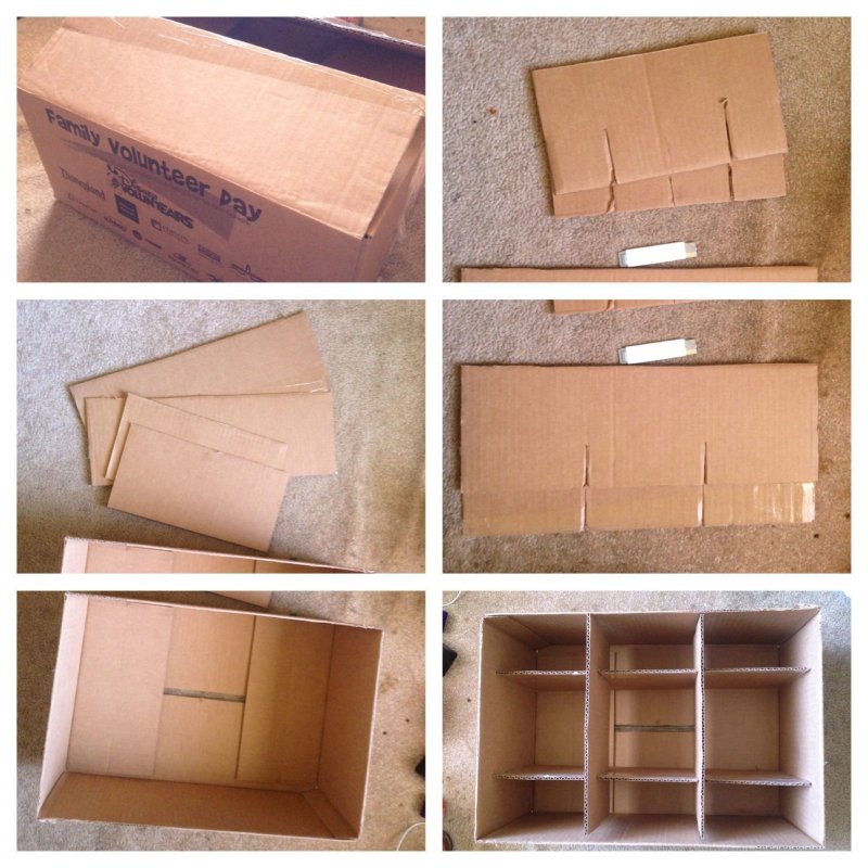 Ящик для хранения из картона
