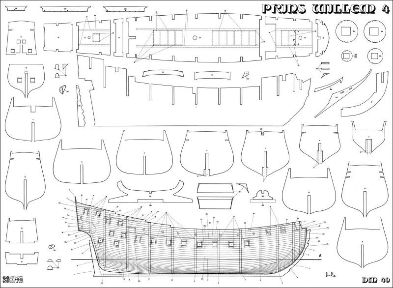 Модель корабля чертежи prins Willem