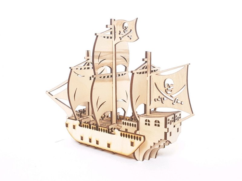 Сборная деревянная модель пиратский корабль