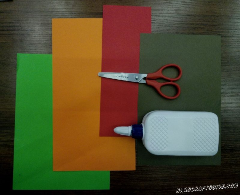 Цветная бумага ножницы картон