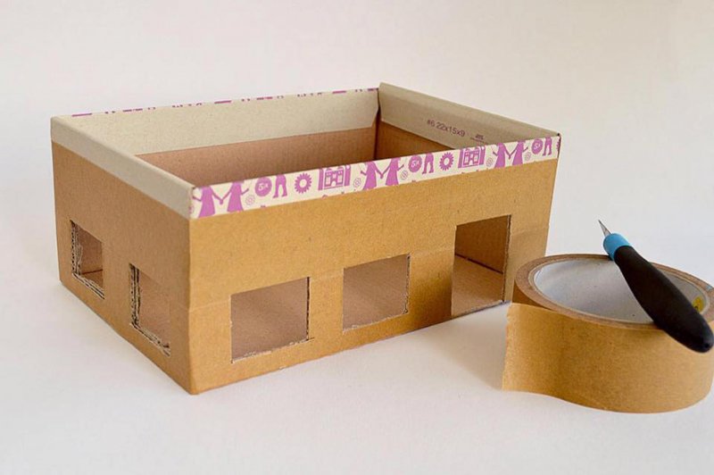 Домик из картона для детей