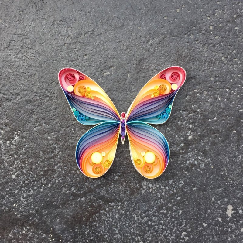 Бабочка из картона