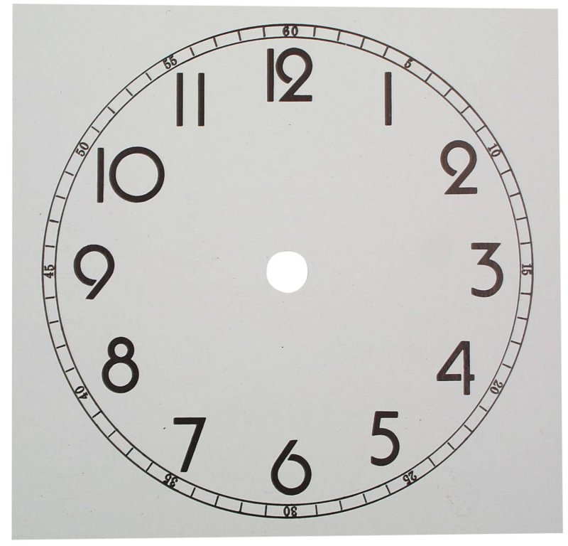 Модель часов из картона