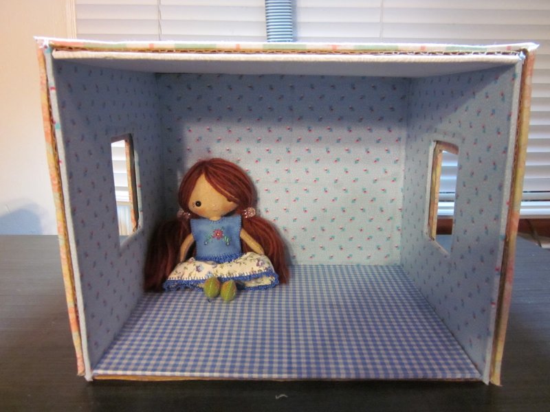 Комната для куклы из картона