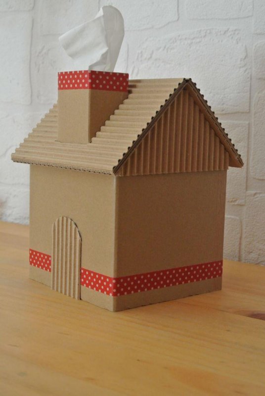 Бревенчатый домик из бумаги