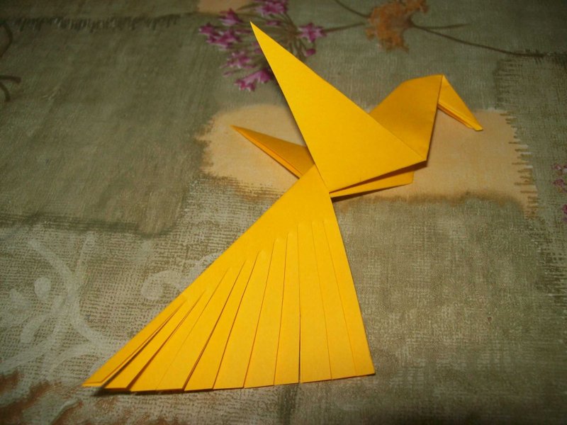 Поделка птица оригами