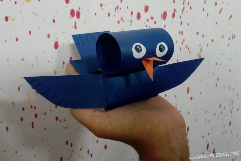 Поделка птичка из бумаги для детей