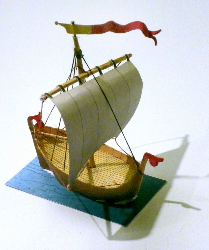 Модель парусного корабля из бумаги