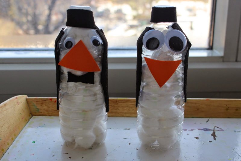 Пингвин из бутылки своими руками