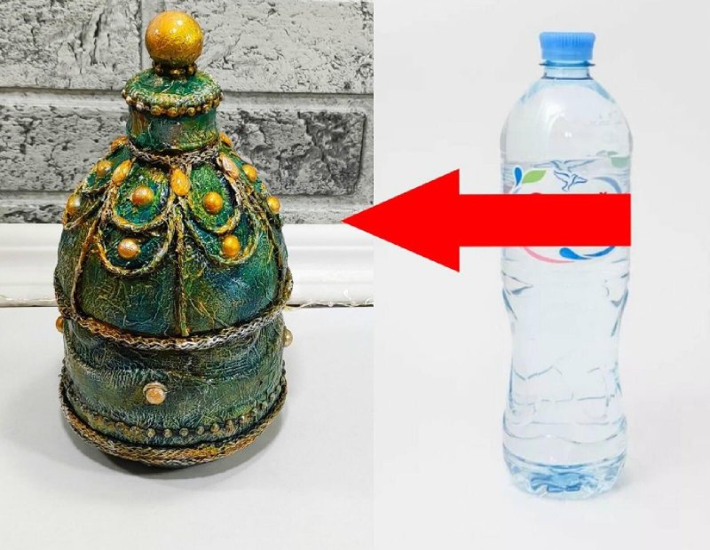 Шкатулка из пластиковой бутылки