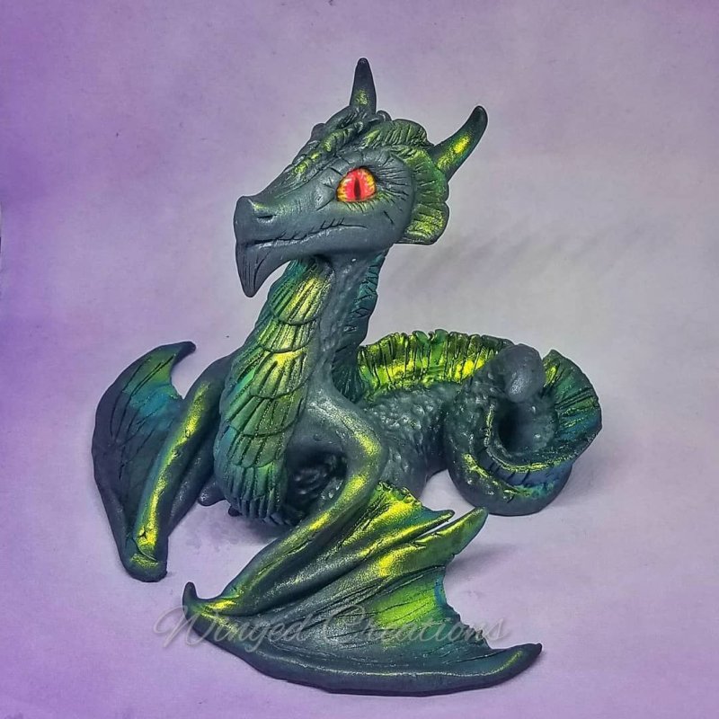 Реалистичный дракон из полимерной глины