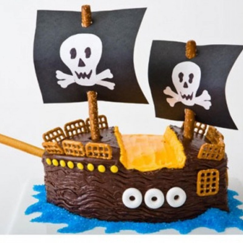 Торт на пиратскую вечеринку для мальчика 5 лет