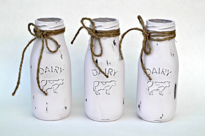 Декоративные бутылки для молока
