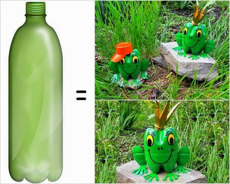 Композиция из пластиковых бутылок