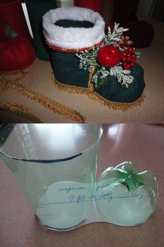 Рождественский сапожок из пластиковой бутылки
